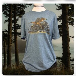 Lucky Brand Graphic Tee - Blue and Gold